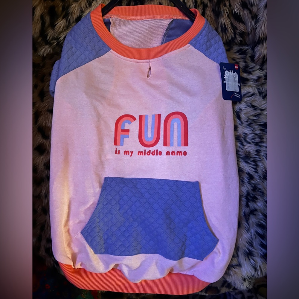 “FUN is My Middle Name” - Dog T-Shirt (size: XXL) 
NEW w/TAG